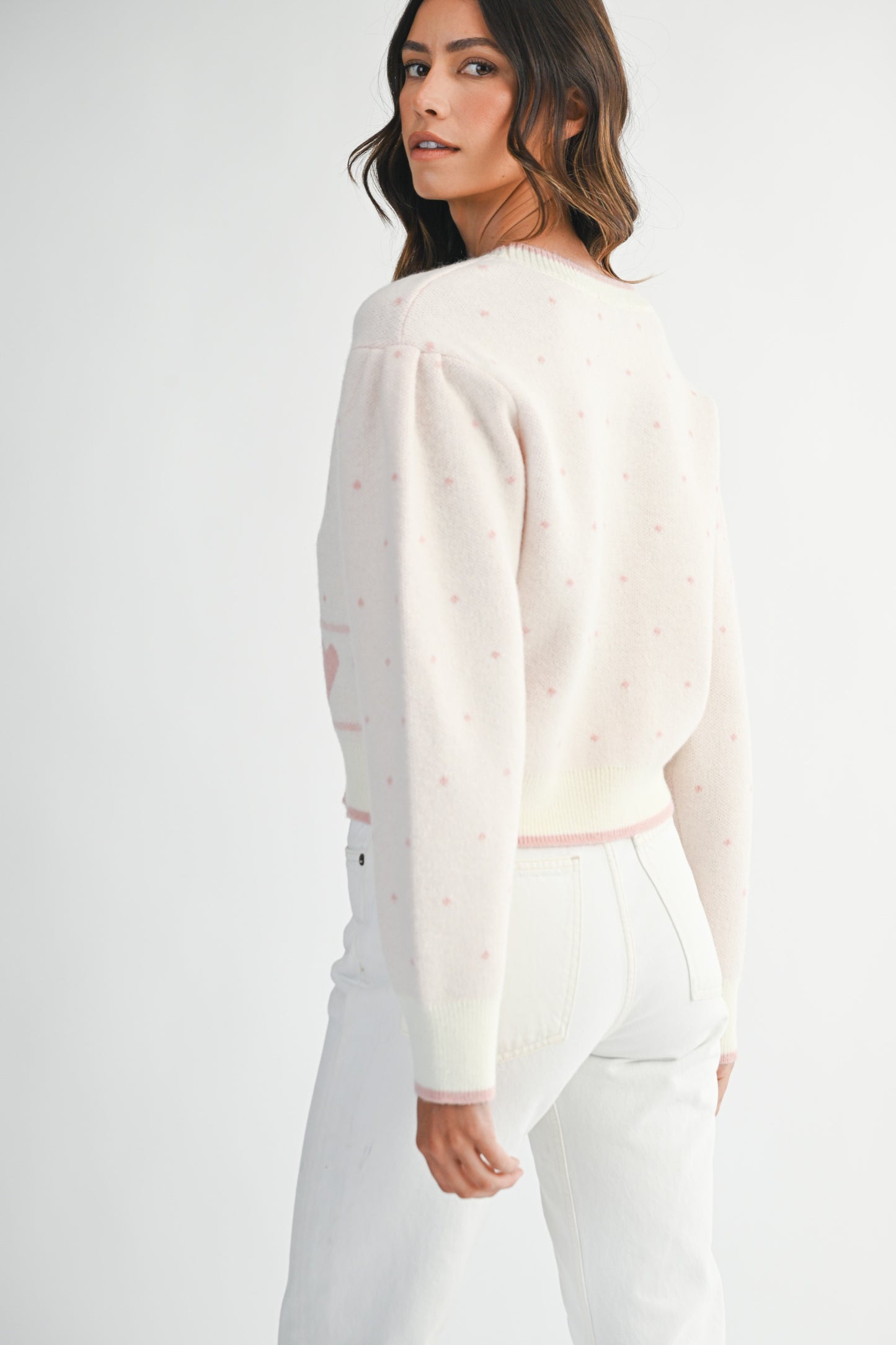 Queen of Hearts Rhinestone Button Cardigan