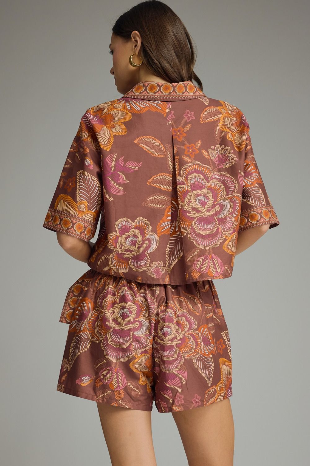 Desert Darling Floral Two Piece Skort Set – Terracotta