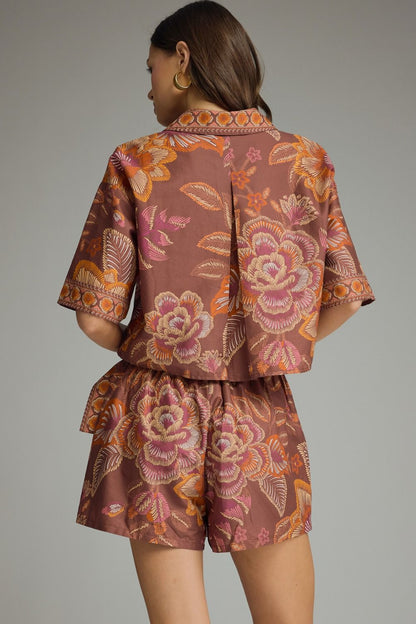 Desert Darling Floral Two Piece Skort Set – Terracotta