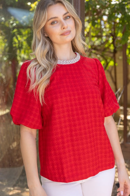 The Merry & Bright Pearl Top