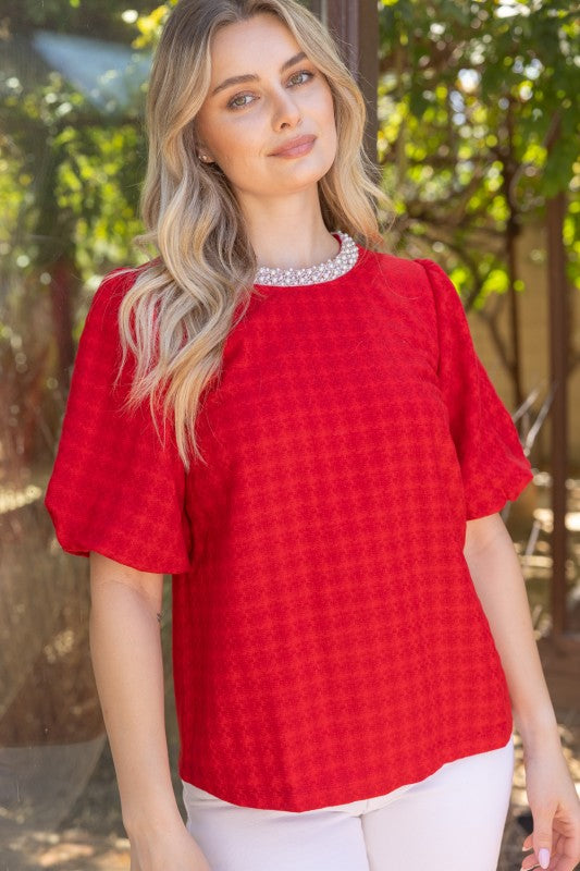 The Merry & Bright Pearl Top