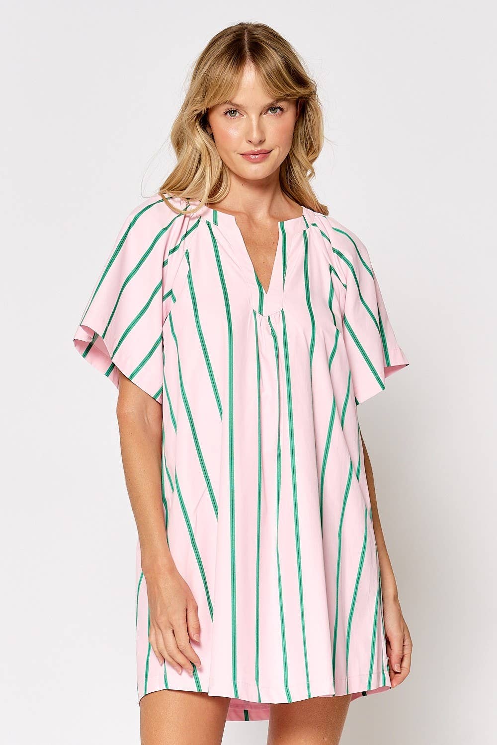 The Palm Springs Stripe Poplin Shift Dress