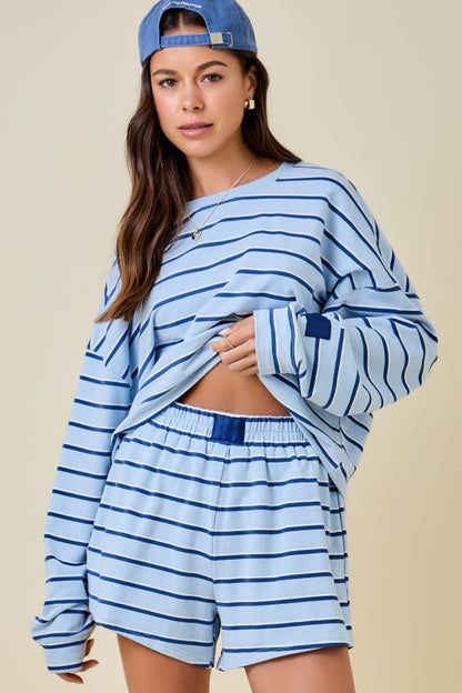 The Weekend Stripe Skort Set