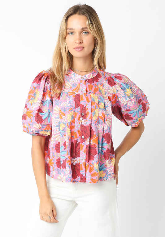 The Wild Bloom Button Up Blouse
