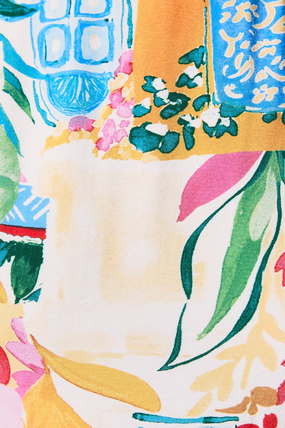 Tropicana Midi Dress | Colorful Tropical Sleeveless Summer Dress