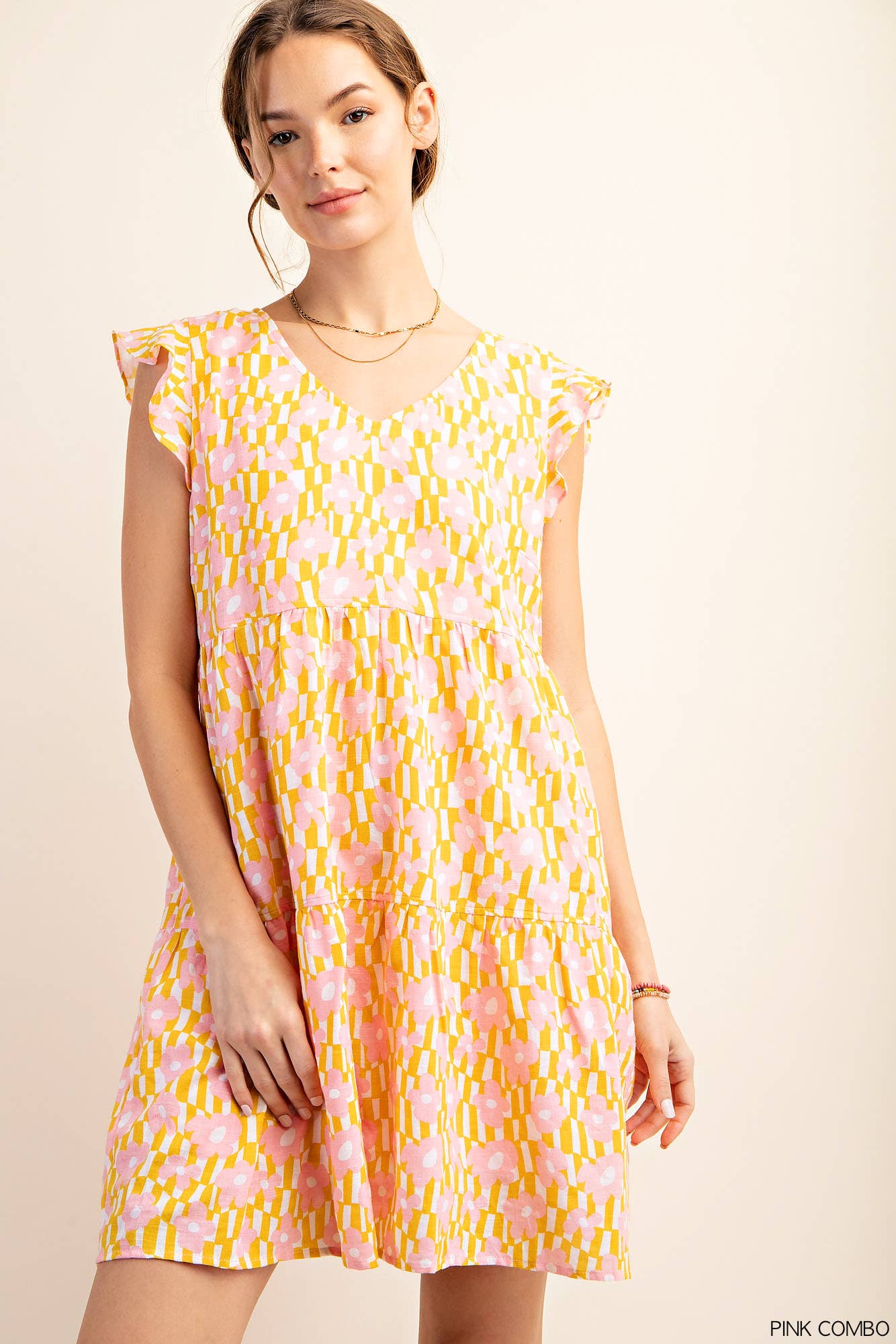 Flower Child Lime Green Pocket Babydoll Dress