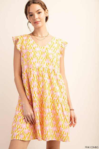 Flower Child Lime Green Pocket Babydoll Dress
