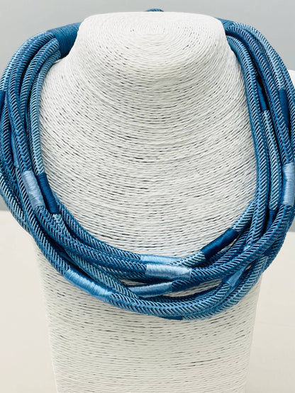 Cobalt & Navy Slub Necklace