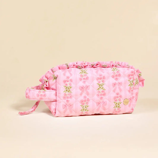 Oh So Fancy Pink Essentials Quilted Cosmetic Pouch - Milo & Lily Boutique