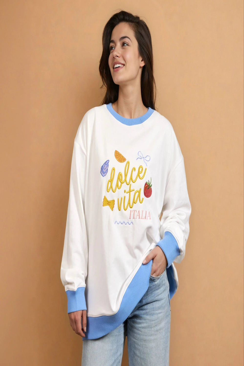 Dolce Vita Oversized Crew - Milo & Lily Boutique