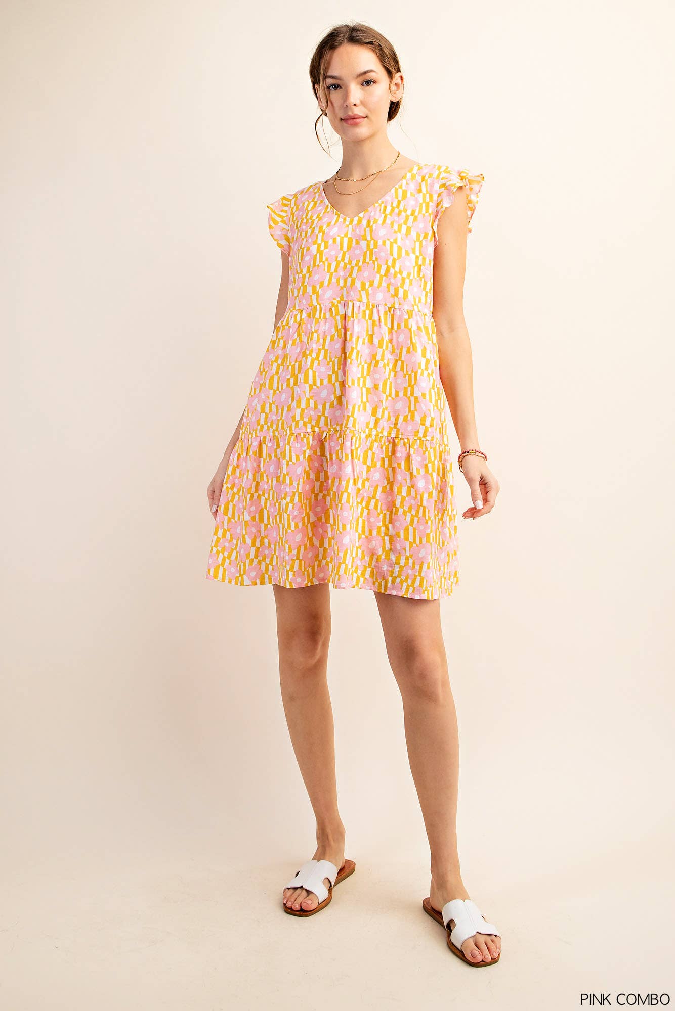 Flower Child Lime Green Pocket Babydoll Dress