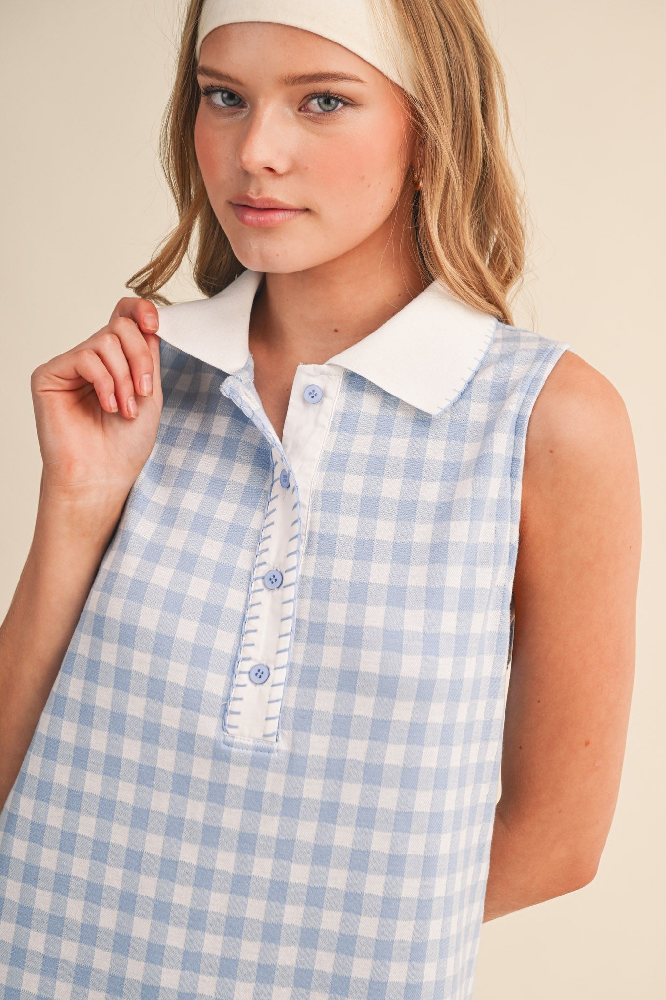 Baby Blue Gingham On The Go Dress - Milo & Lily Boutique