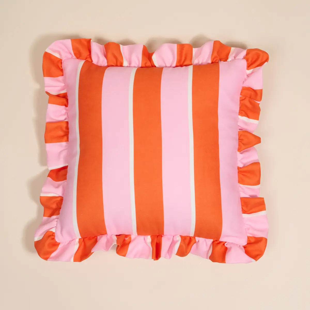 Sicily Stripes Pink Scalloped Square Throw Pillow - Milo & Lily Boutique