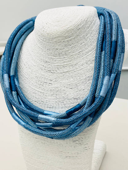 Cobalt & Navy Slub Necklace