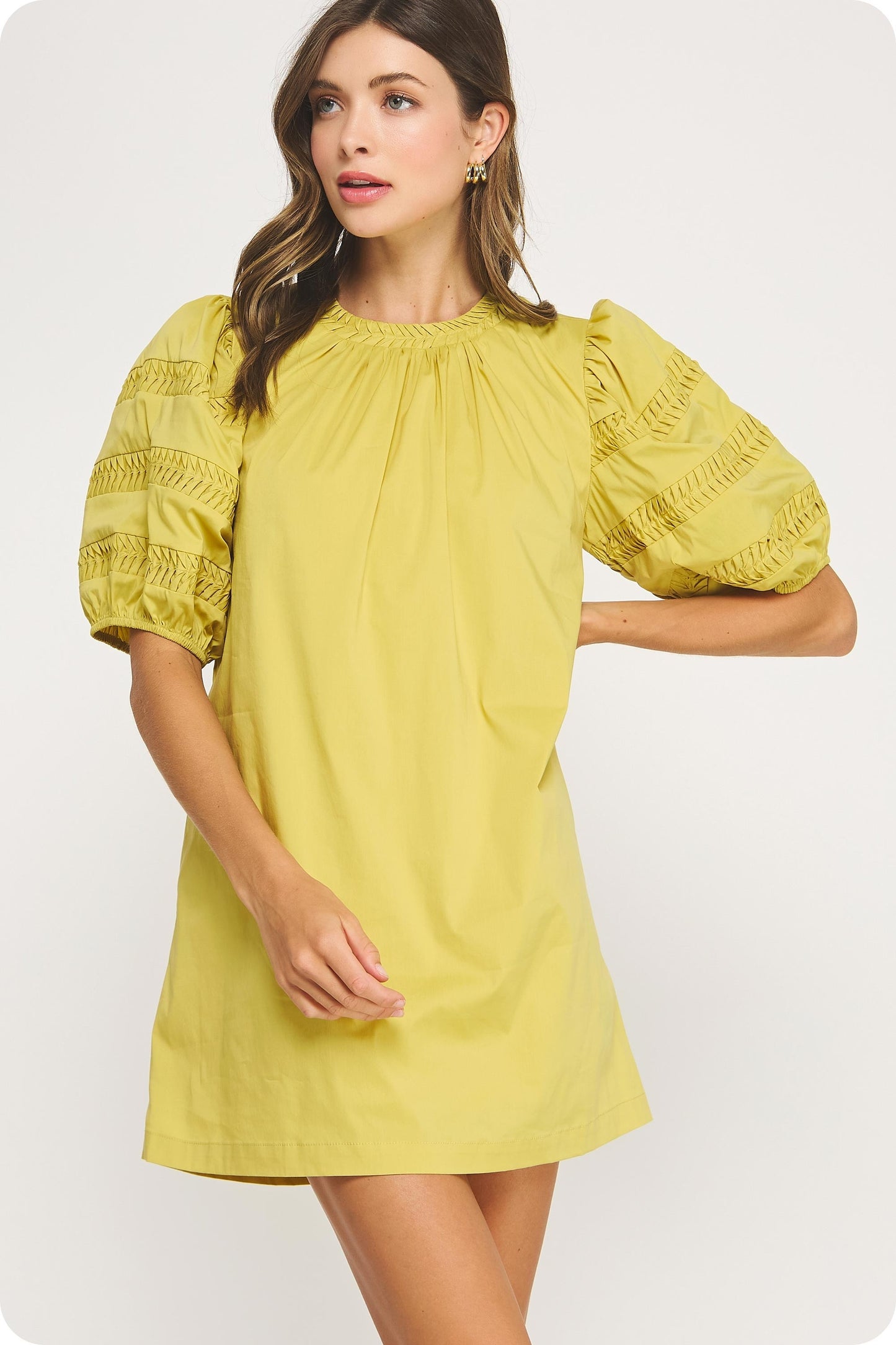Golden Hour Chartreuse Glow Dress