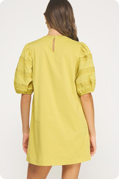 Golden Hour Chartreuse Glow Dress