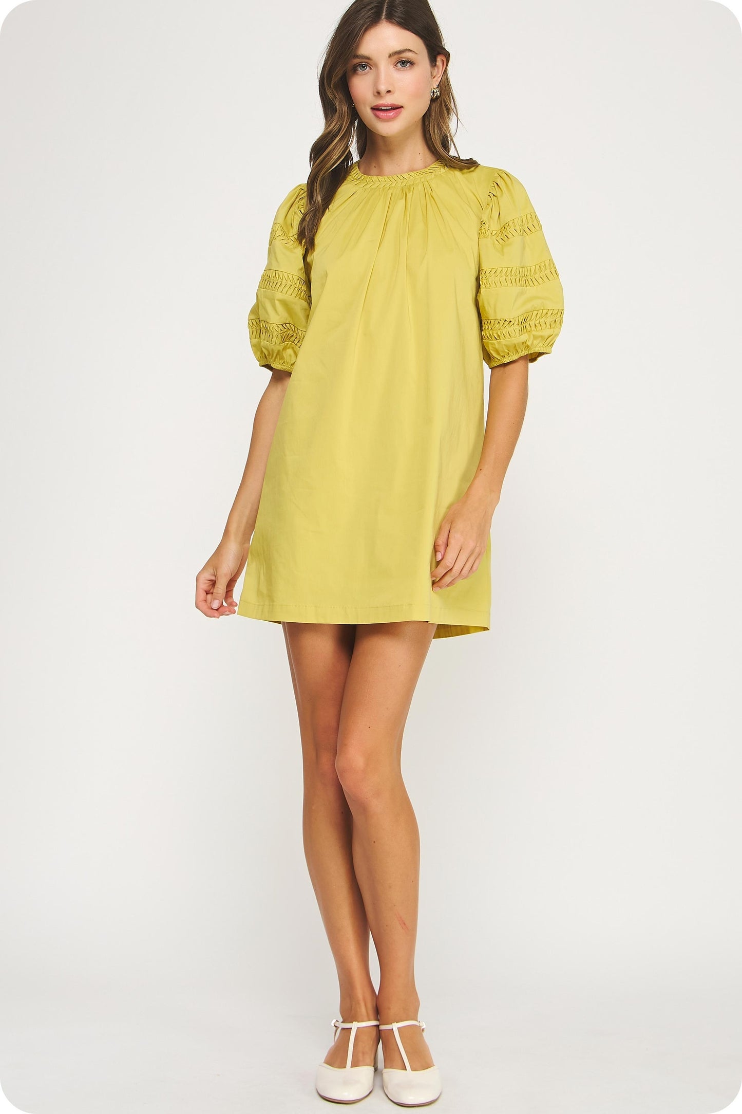 Golden Hour Chartreuse Glow Dress