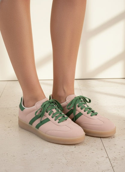 Christi Pink & Green Sneakers