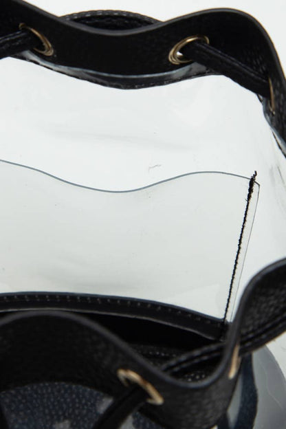 Clear Crossbody Stadium Bucket Bag: Orange