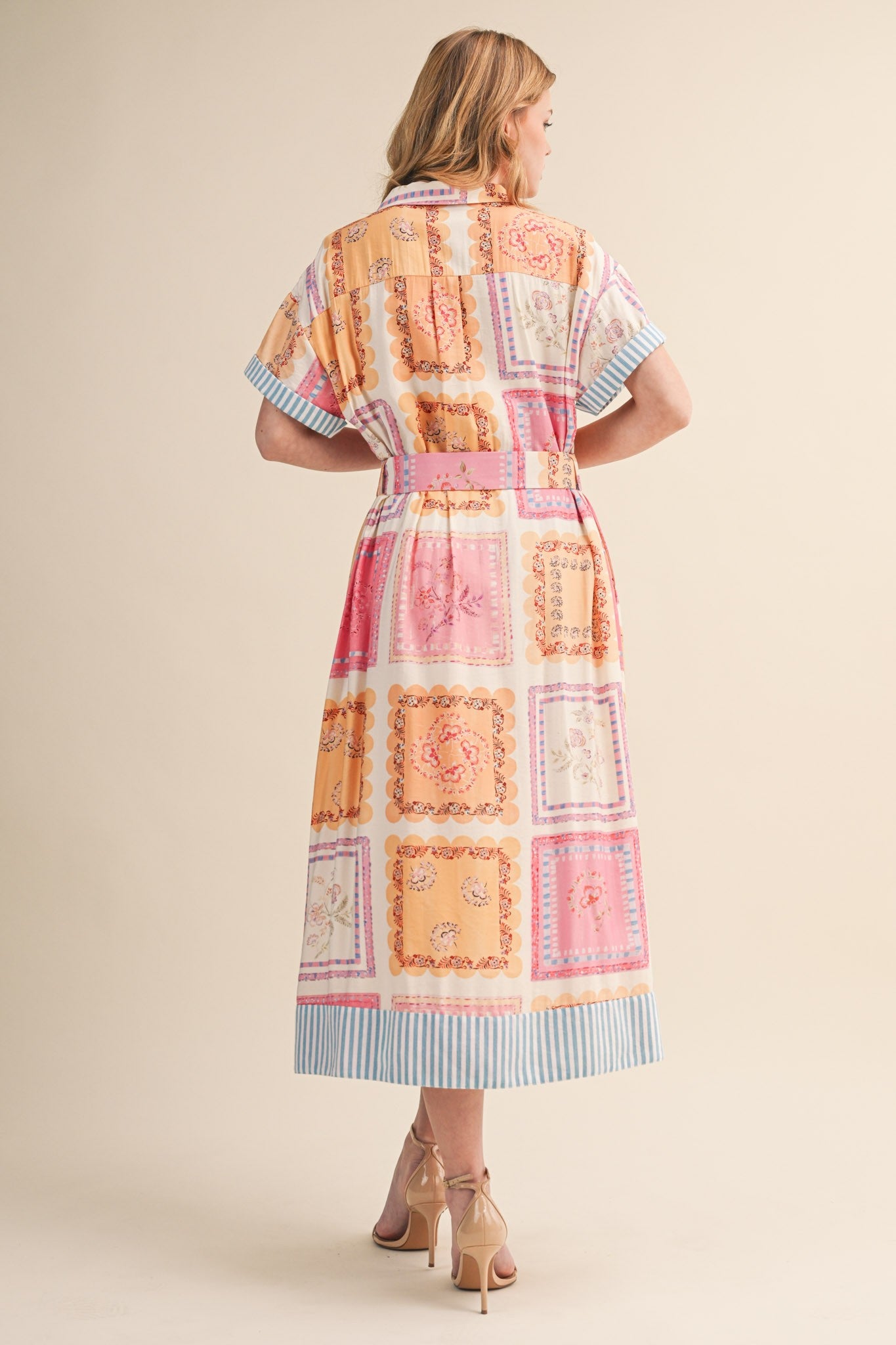 The Riviera Patch Midi Dress - Milo & Lily Boutique