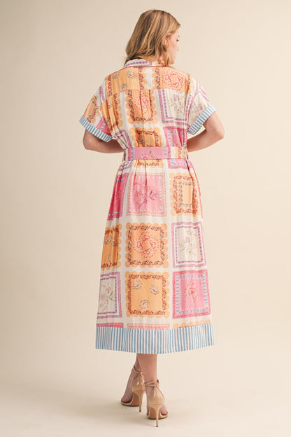 The Riviera Patch Midi Dress - Milo & Lily Boutique