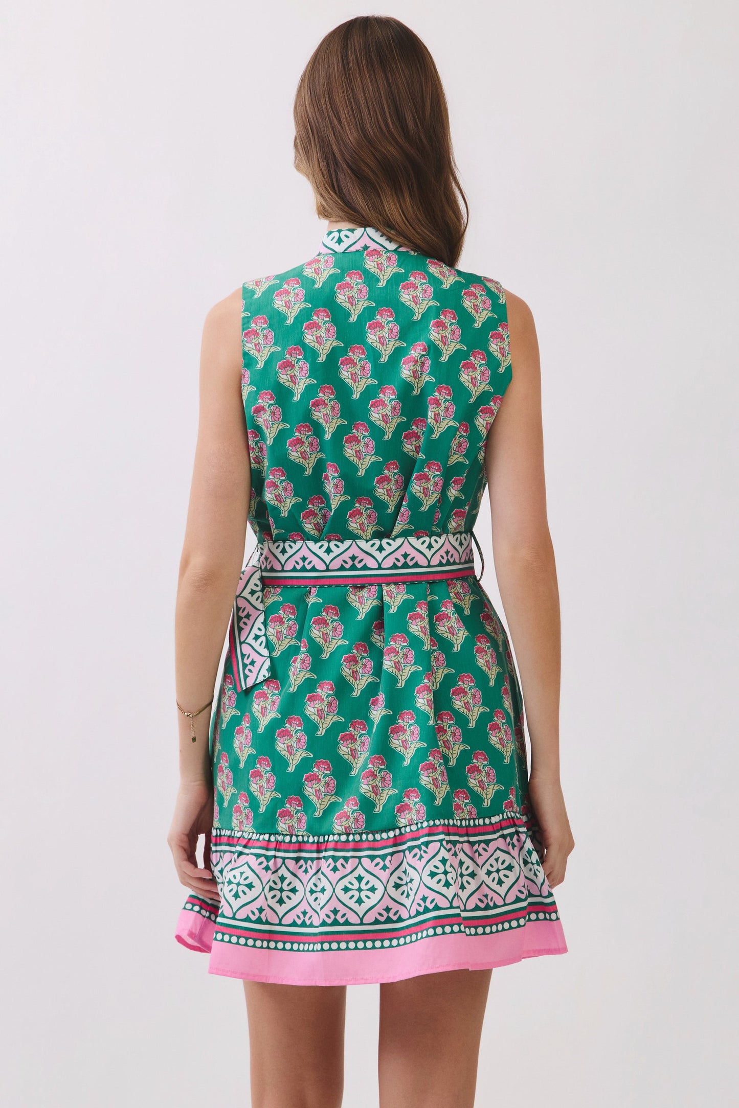 Rosalie Emerald Belted Mini Dress