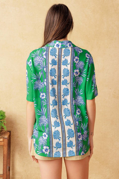 Tropicana Button-Up Top