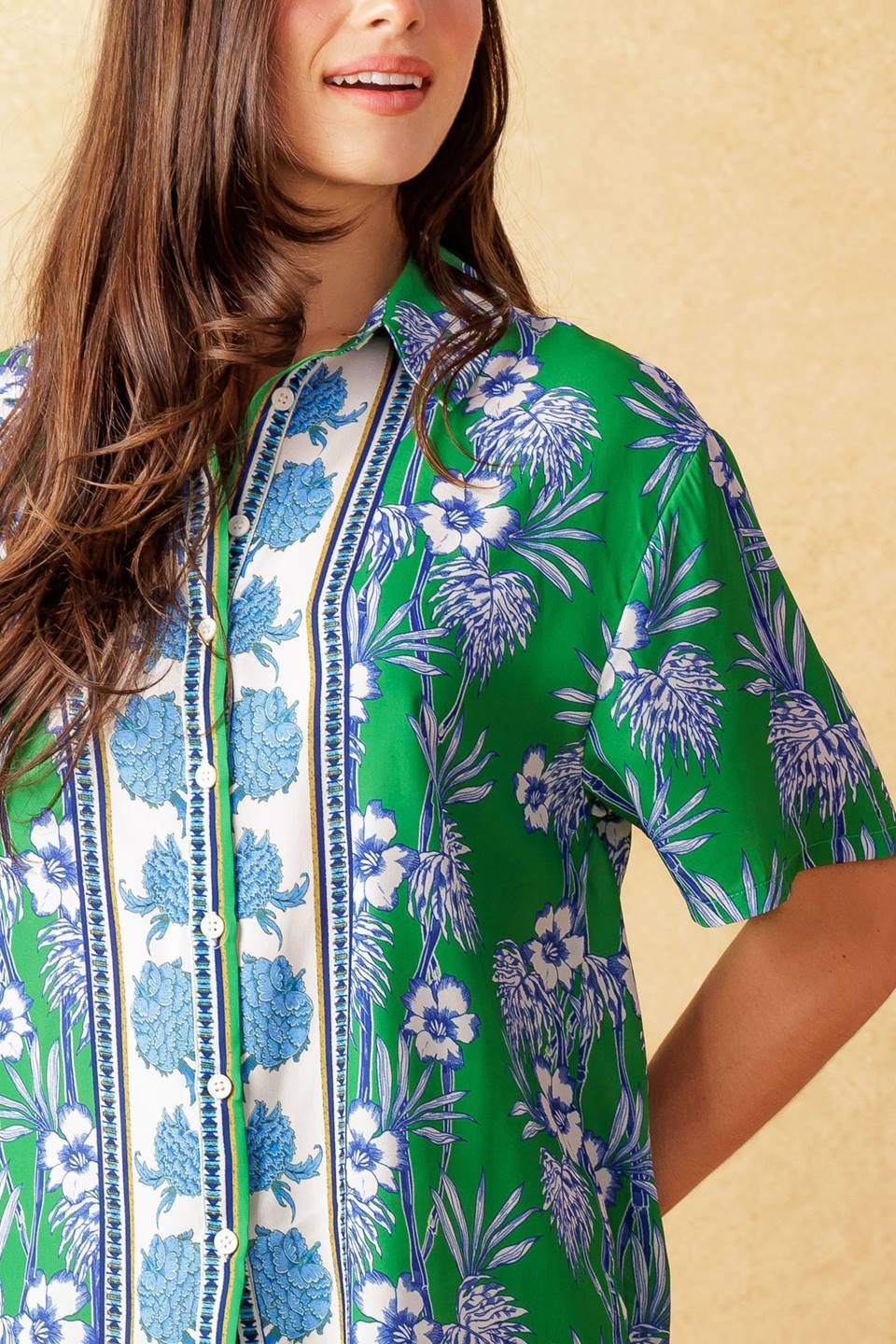 Tropicana Button-Up Top