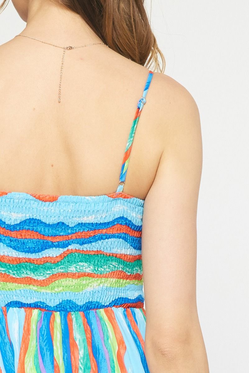 Making Waves Multicolor Maxi Dress