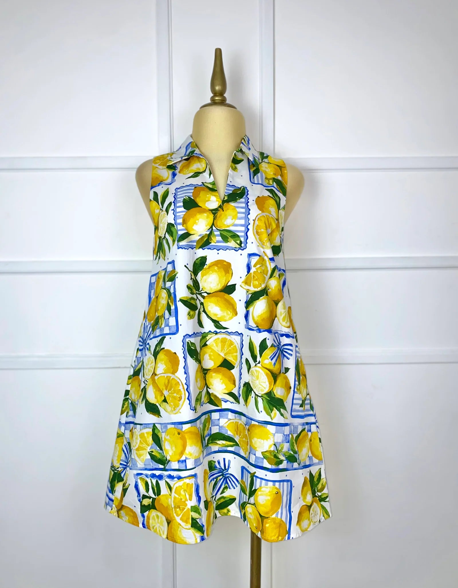 Lemon Zest Lexya Collared Shift Mini Dress - Milo & Lily Boutique
