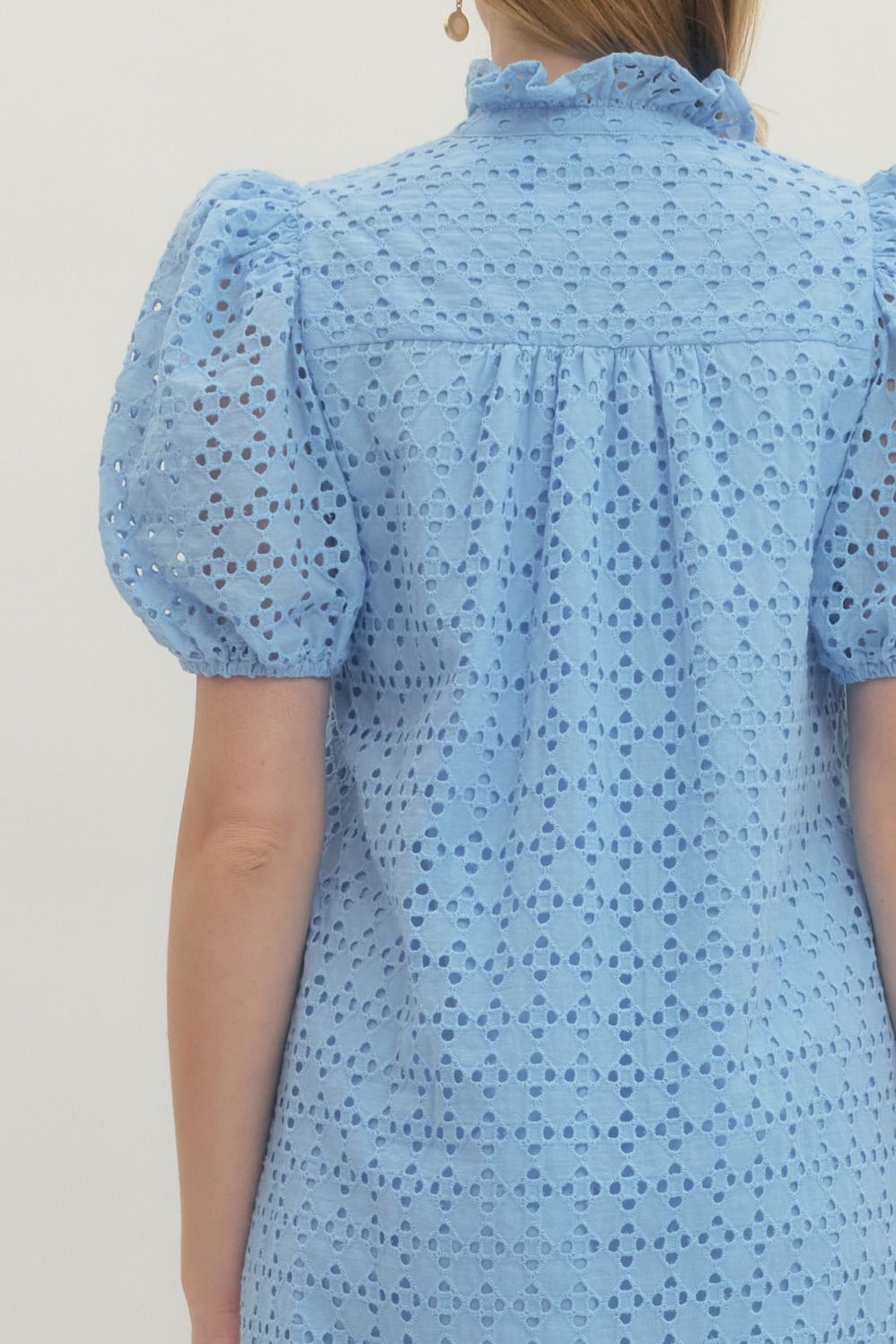 Light Blue Eyelet Midi Dress with Pockets – Milo & Lily Boutique