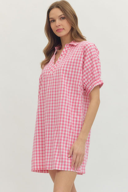 Strawberry Picnic Gingham Dress - Milo & Lily Boutique