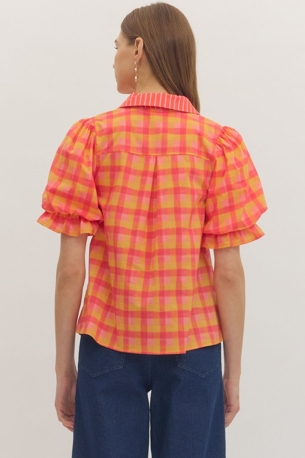 Sunset Picnic Puff Sleeve Blouse - Milo & Lily Boutique