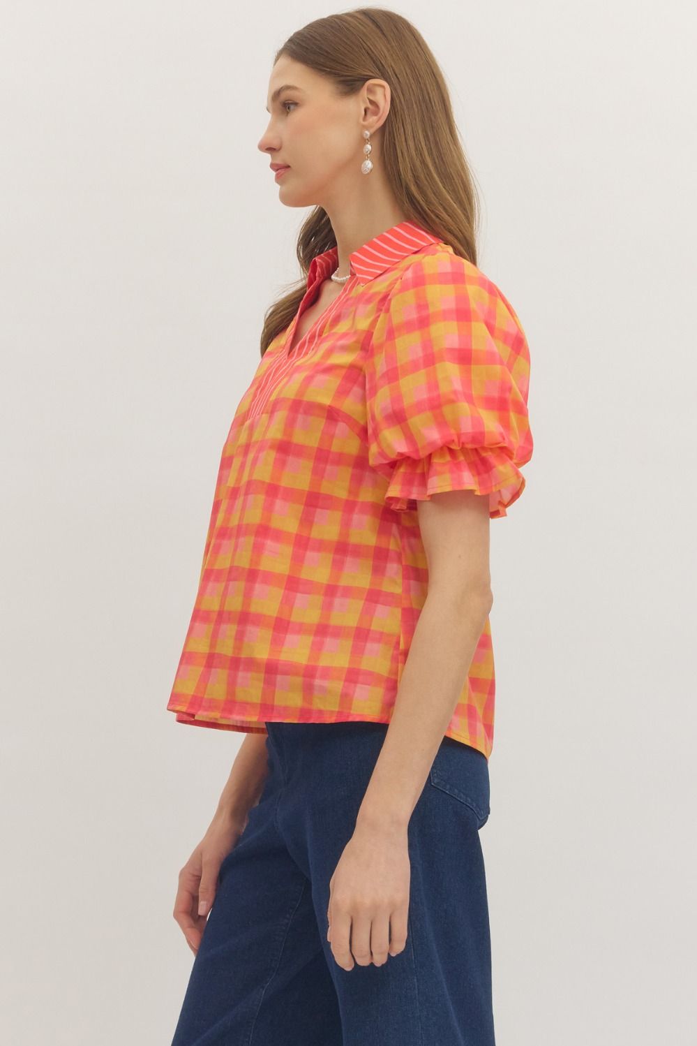 Sunset Picnic Puff Sleeve Blouse - Milo & Lily Boutique