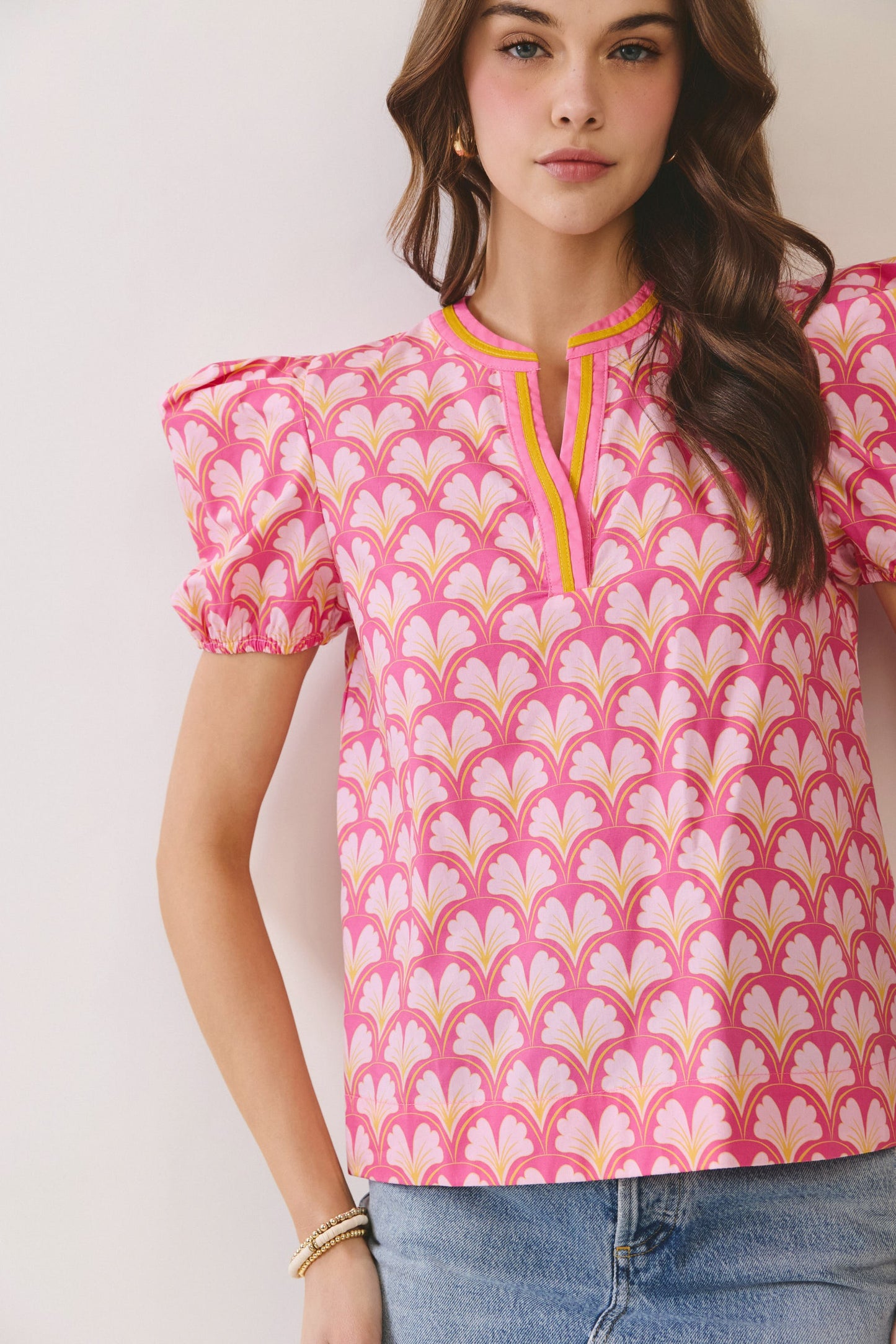 The Beverly Bloom Puff Sleeve Top - Milo & Lily Boutique