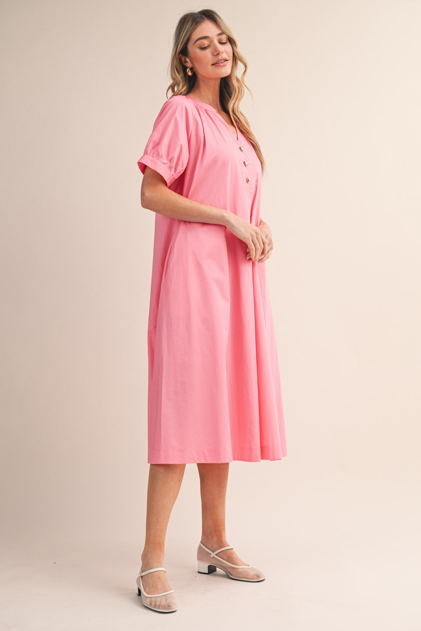 rotate floral jacquard midi dress Jacquard Puffy Dress ROTATE Rosa