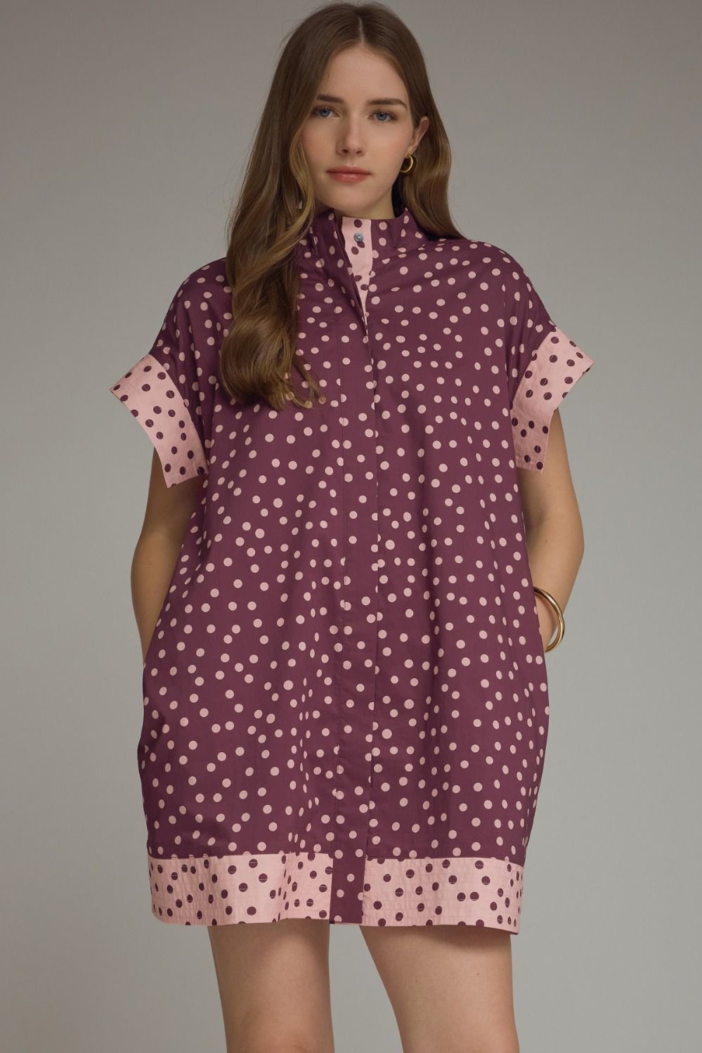 Plum Pretty Polka Dot Dress
