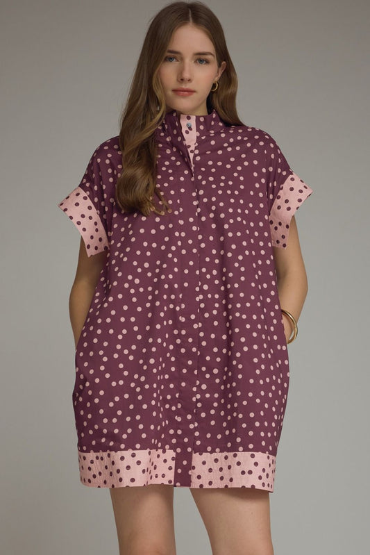 Plum Pretty Polka Dot Dress