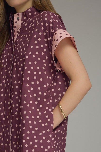 Plum Pretty Polka Dot Dress