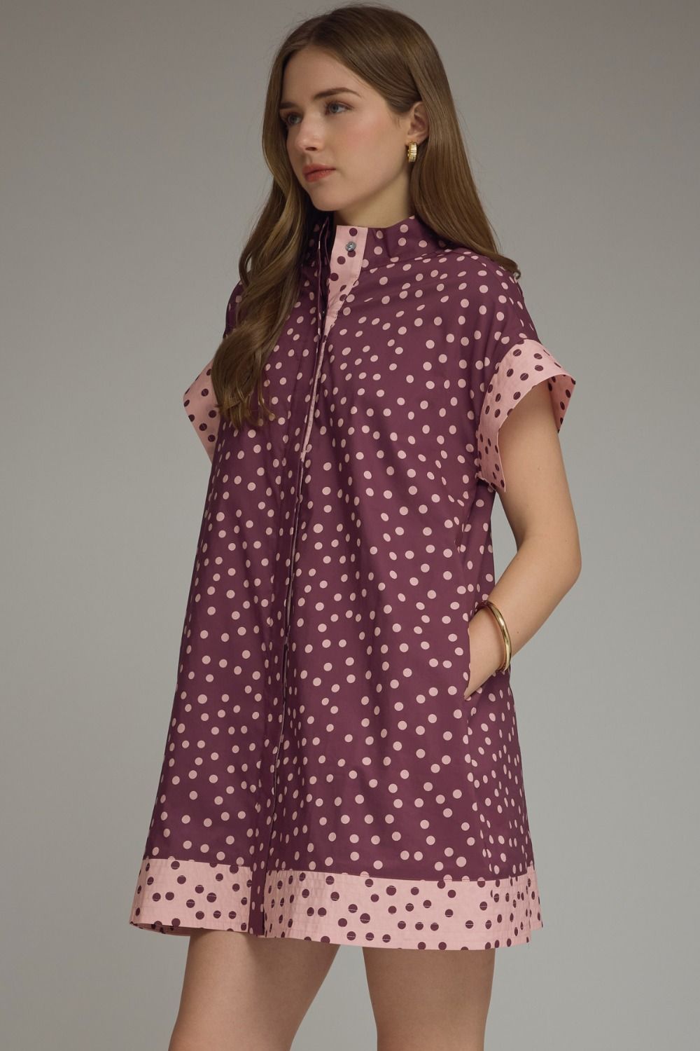 Plum Pretty Polka Dot Dress