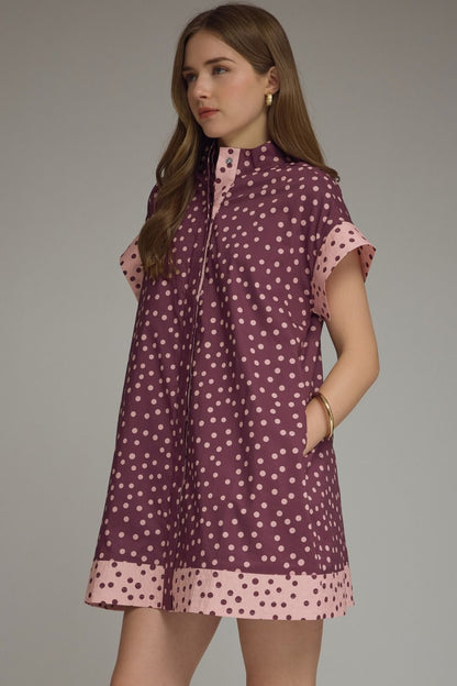 Plum Pretty Polka Dot Dress