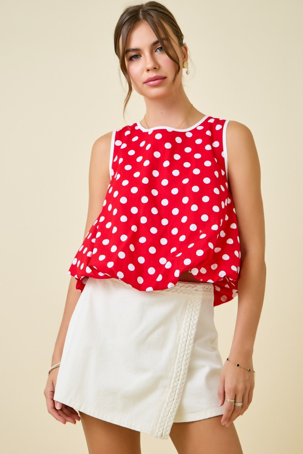 The Red and White Polka Dot Bubble Top - Milo & Lily Boutique