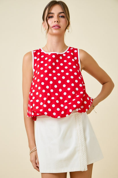 The Red and White Polka Dot Bubble Top - Milo & Lily Boutique