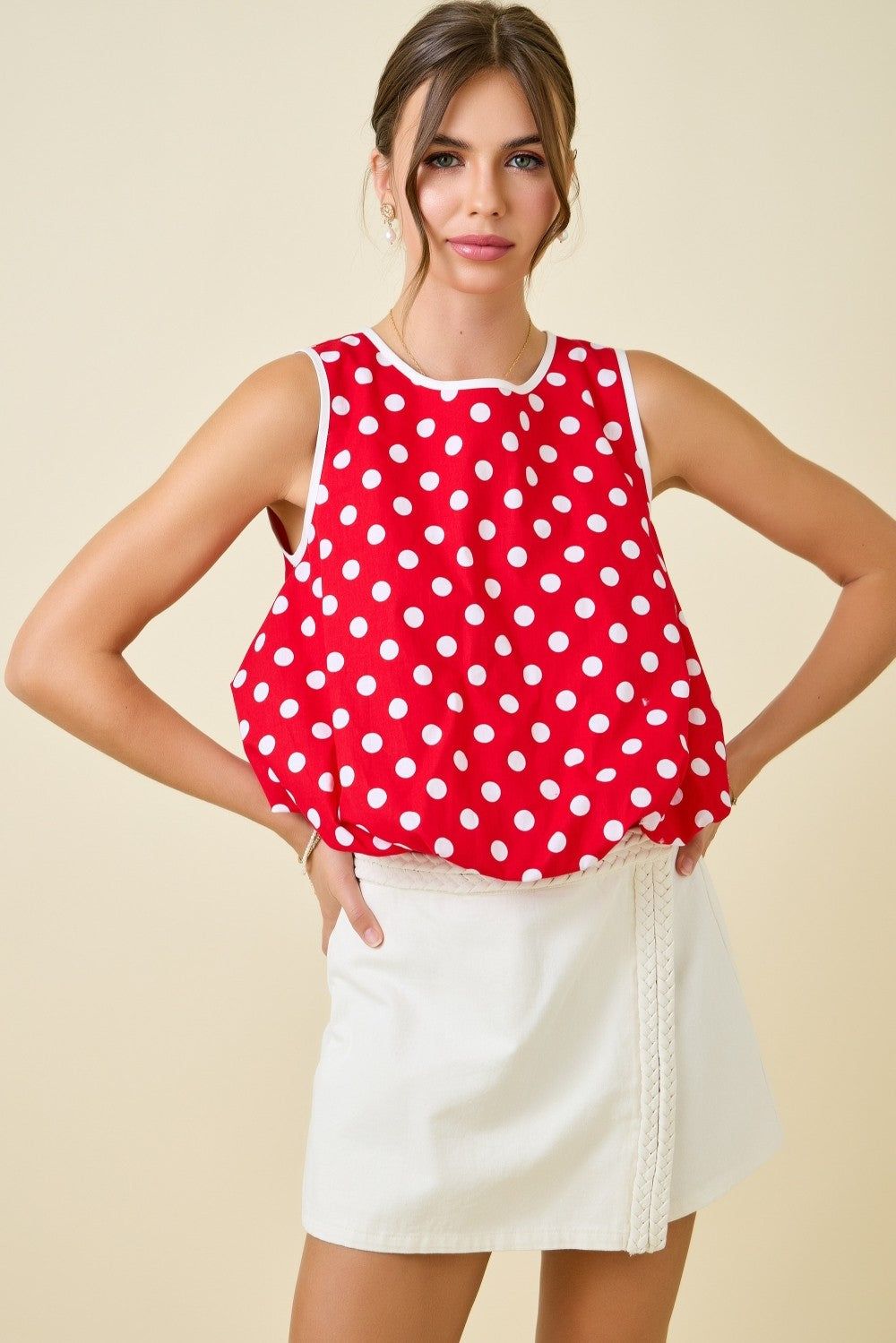 The Red and White Polka Dot Bubble Top - Milo & Lily Boutique