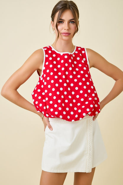 The Red and White Polka Dot Bubble Top - Milo & Lily Boutique