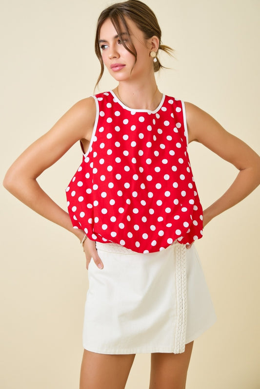 The Red and White Polka Dot Bubble Top - Milo & Lily Boutique