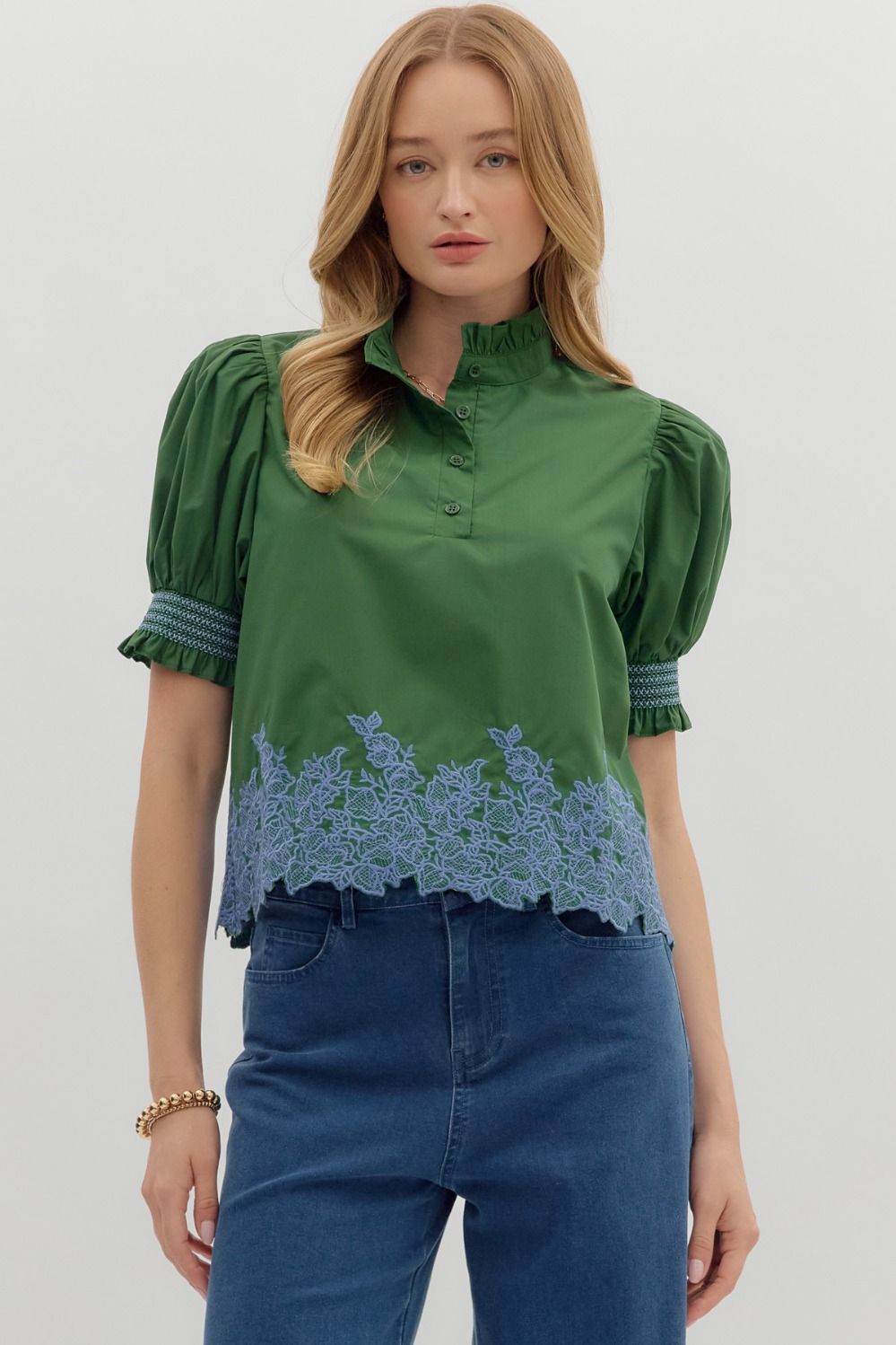 The Hunter Green Ivy Edge Top