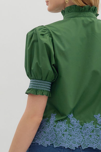 The Hunter Green Ivy Edge Top