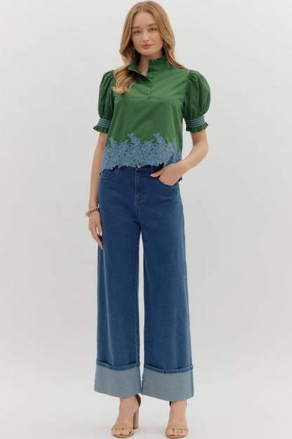 The Hunter Green Ivy Edge Top