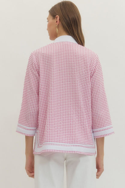 The Sweet Tea Check Top - Milo & Lily Boutique